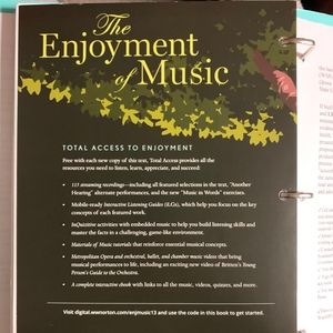 The enjoyment of music textbook